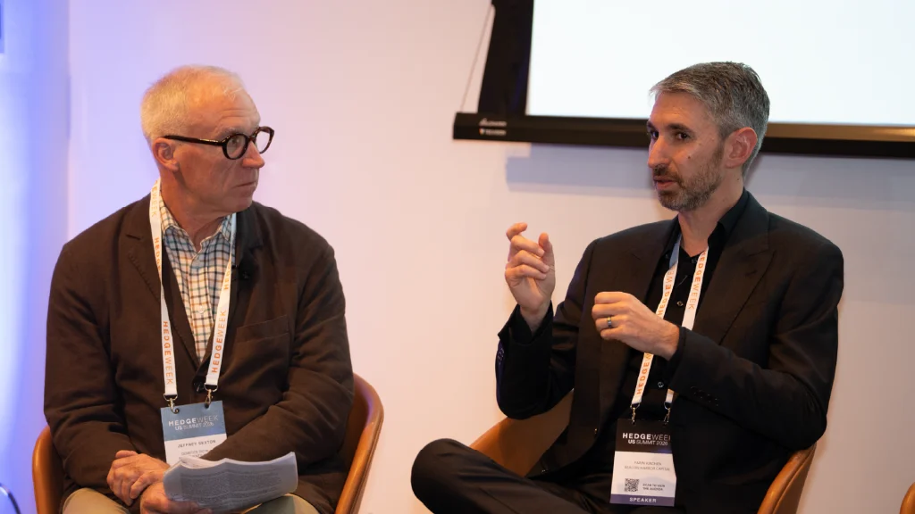 Jeffrey Sexton during the AI in hedge funds panel at the Hedgeweek US Summit 2026